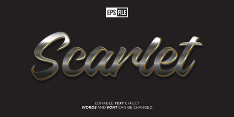 Scarlet custom text editable 3d font style