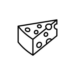 Icono de queso. rebanada de queso. Concepto de producto lácteo
