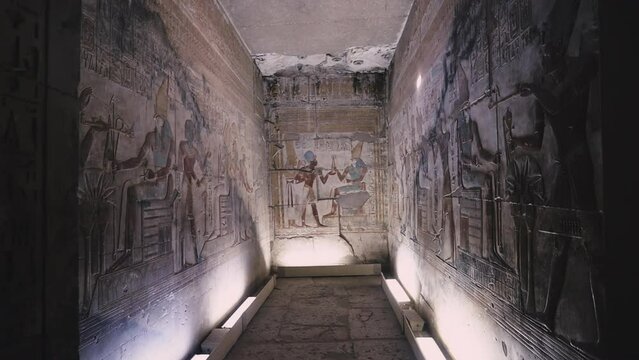 Ancient Temple Of Abydos Interior, Egypt
