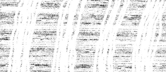 Obraz premium Monochrome texture composed of irregular graphic elements. Distressed uneven grunge background. Abstract vector illustration. Overlay for interesting effect and depth. Isolated on white background.