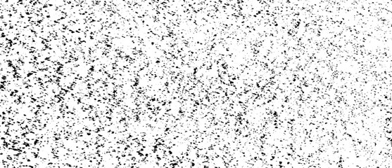 Small uneven spots and particles of debris. Abstract vector texture. Distressed background. Grunge snow and rain overlay with fine grains isolated on white background. Vector illustration. EPS10.