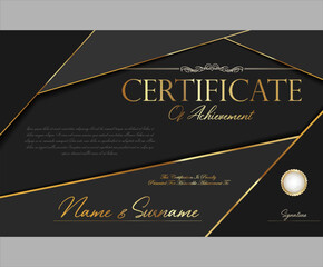 certificate or diploma retro vintage design vector 