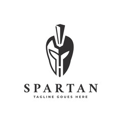Simple creative vector logo spartan logo design in the shape of the letter H. Symbol, template.