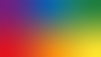 Fototapeta premium 水玉模様と虹色のフリーグラデーションのおしゃれな背景- レインボーフラッグ･lgbtq+のイメージ素材 