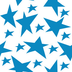seamless star illustration on white background. paper wrapping, clothing and fabric print. The press on books, notebooks, ware, bed, napkins.