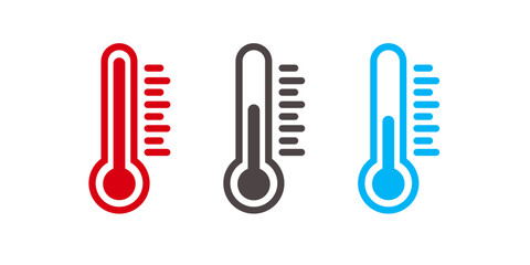 Weather Sign. Temperature Scale Symbol. Warm and cold Symbol - stock vector.