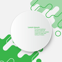 Abstract minimalistic background. vector banner mockup template business. Circle frame color border white space use for text advertising.