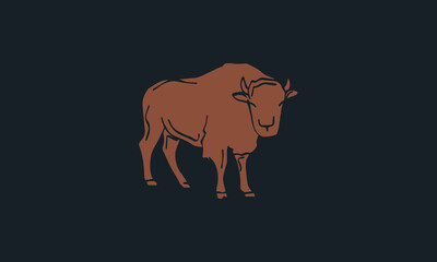 Hand Drawn Vector Illustration Vintage Byson