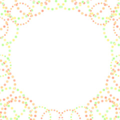 シンプルでふんわりとした水玉のベクターフレームイラスト