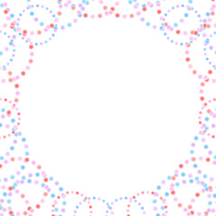 シンプルでふんわりとした水玉のベクターフレームイラスト