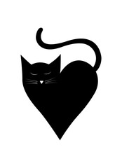 Black cat illustration 
