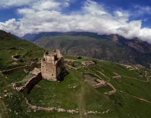 The ancient Frigate tower is a unique building in North Ossetia