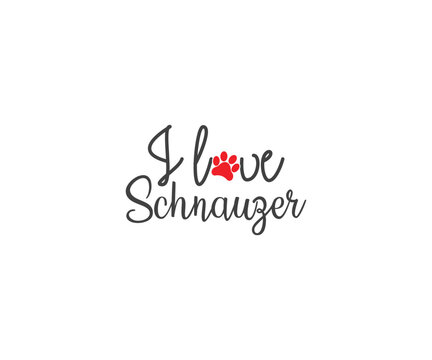 I love Schnauzer. Beagle SVG, Dog Lover SVG, Beagle Dog quotes, Beagle t-shirt design, Dog silhouette SVG, Dog breed SVG, Beagle mom