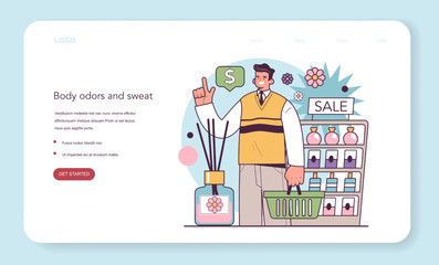 Perfumed body products. Hygiene and fragrance for good body smell