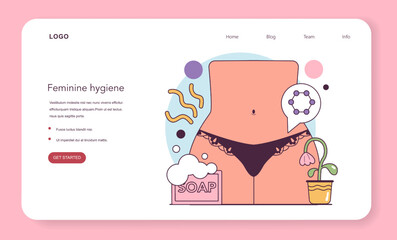 Women's health concept. Female intimate hygiene and reproductive