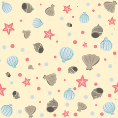 seamless pattern with shells