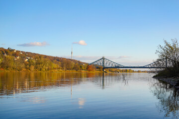 The Loschwitzer bridge in Dresden. It is called 
