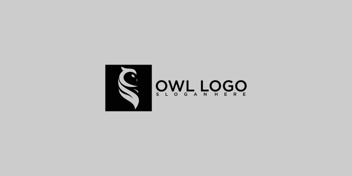 Owl logo modern collection