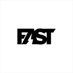 logo design idea for fast letter
