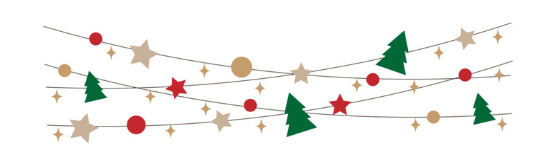 christmas decoration, illustration, flat, simple, organic,doodle, red, green,