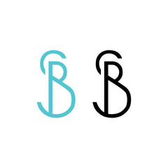 Sb logo , letter Sb logo design , abstract sb logo , clean and modern logo style . vector illustration