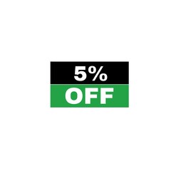 5% of sale discount with black and green colour