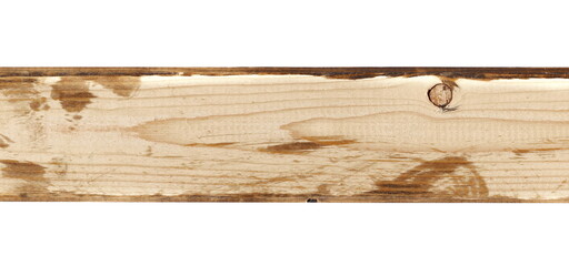 Wooden plank isolated on white background