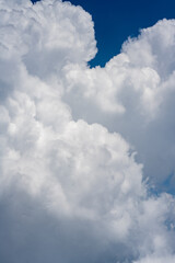 white clouds in blue sky
