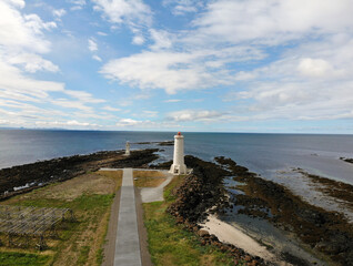 Lighthouse on an Icelandic coast