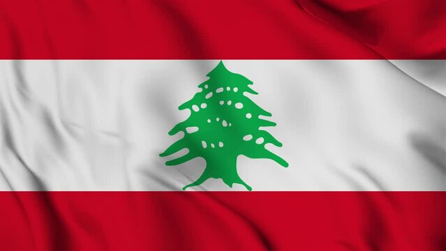 Lebanon flag waving looping footage Full 4K (3840 x 2160) Realistic Lebanon Flag Looping background. Looping Closeup Full 4K (3840 x 2160) footage. Lebanon country flags Full 4K. November 22 2022