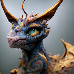 3D rendering character of dragon.