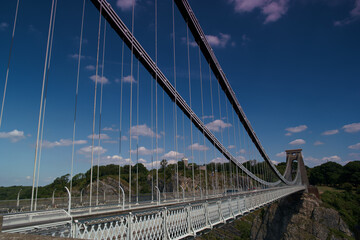 most bristol suspension bridge niebo chmury lato - obrazy, fototapety, plakaty