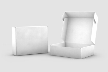White cardboard mailbox on white background.