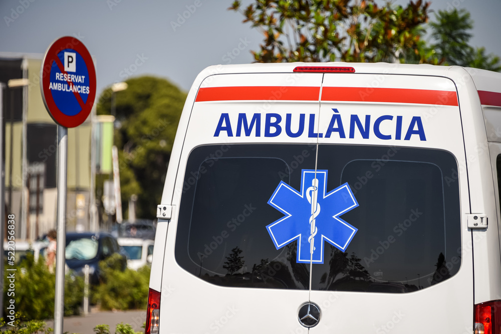 Poster Ambulance Ambulancia espagne catalogne medecin urgences