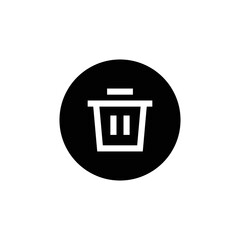 Trash Icon Sign Vector Isolated on White Artboard