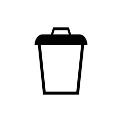 Trash Icon Sign Vector Isolated on White Artboard