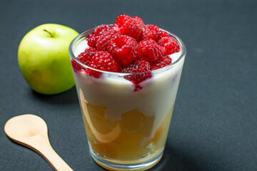 yogurt with raspberries