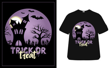 trick or treat Halloween t-shirt design with best creative elements 