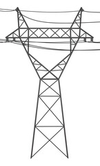 Energy transmission post. vector illustration