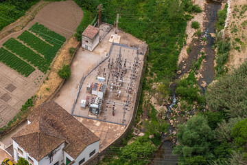 Umspannwerk im Grünen von oben © Dieter