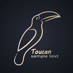 toucan beautiful simple line logo design