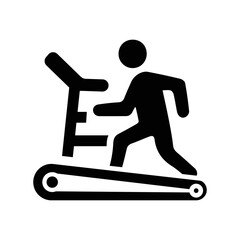Active, exercise, fitness icon. Black vector graphics.