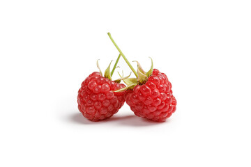 Raspberry berries isolated on white background. Raspberry with clipping path.