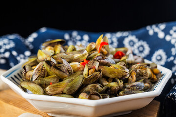 Chinese Chiuchow cuisine：a plate of Musculus senhousei