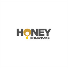 modern bee keeper and honey logo design