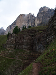 passeggiando in val di fassa, trentino alto adige, italia
