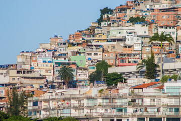 Fototapeta na wymiar Vidigal favela in Rio de Janeiro.