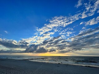 sunset on the beach