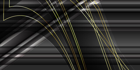 Abstract black and gold background, Luxury vector collection for presentation, brochure template