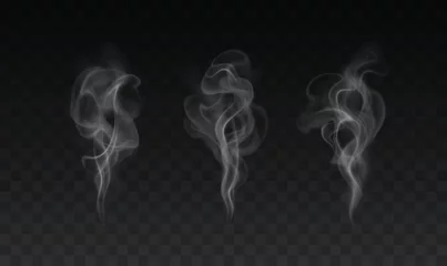 Poster Vector set of realistic smoke effects on dark background © Kateina